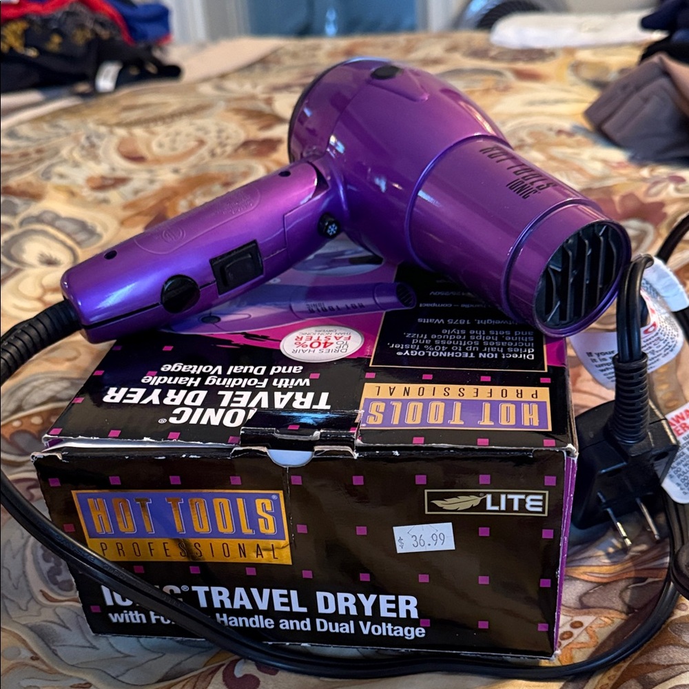 Hot Tools Professional Purple Ionic Travel Dryer